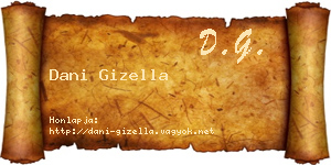 Dani Gizella névjegykártya